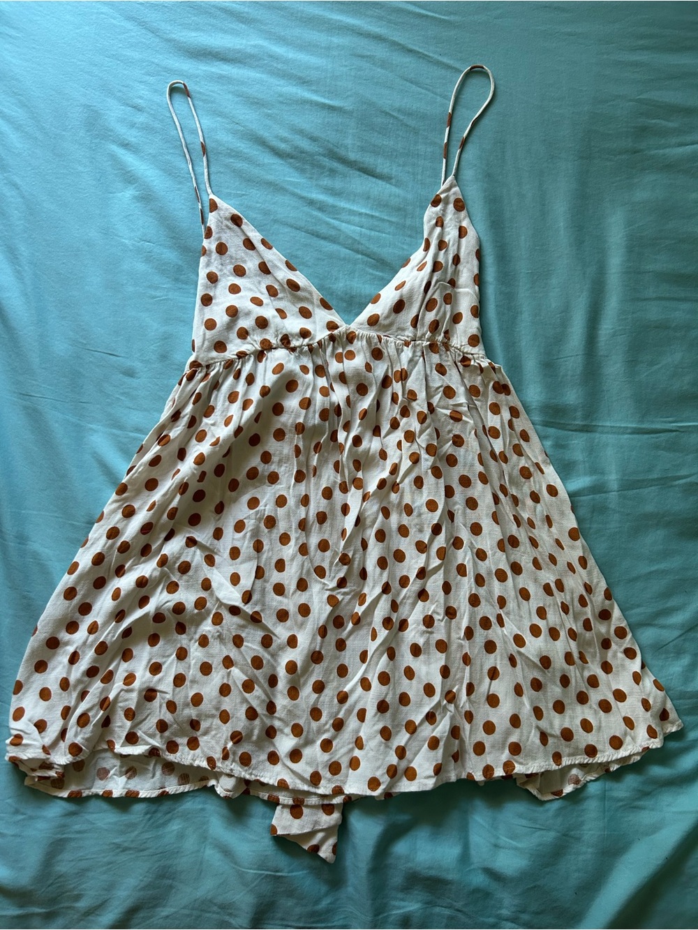 Zara Polka Dot Babydoll Mini Dress